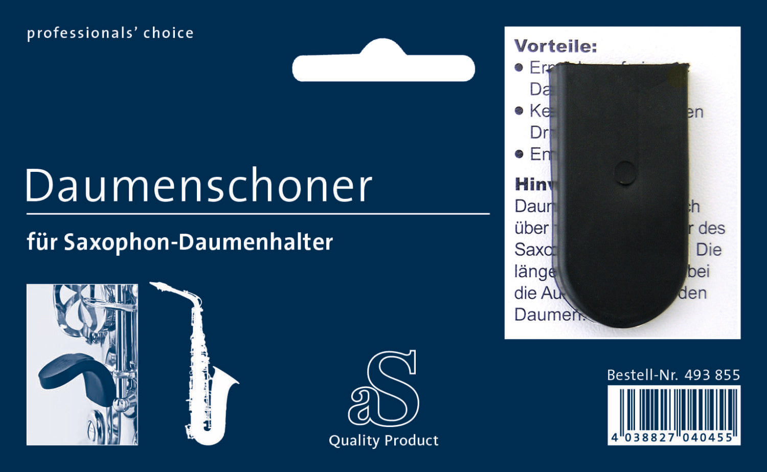 aS DAUMENSCHONER F. SAXOPHON