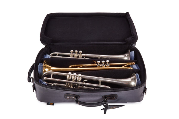 GARD Gig Bag 5-ECS-GK Elite Triple Trompete Gig Bag Synthetic mit Leder Besatz
