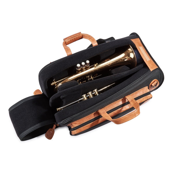 GARD Gig Bag 17-ESK Elite Trompete + Flugelhorn Gig Bag Synthetic mit Leder Besatz